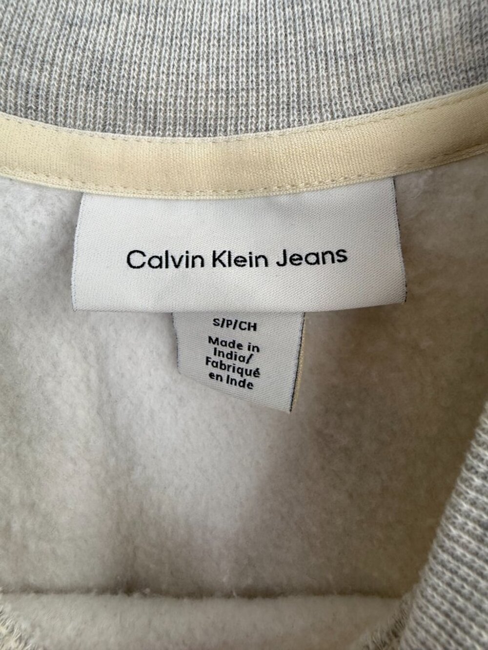 Calvin Klein Jeans Light Gray Archive Logo Fleece Mini Dress - Size - Small - Picture 3 of 8